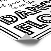 ダンスフロアのシー結婚ティングプランまたはパーティーのサイン ポスター (角)