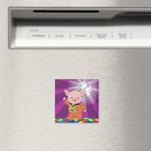 ダンスフロアのディスコ豚 マグネット (インサイチュ (食洗機))