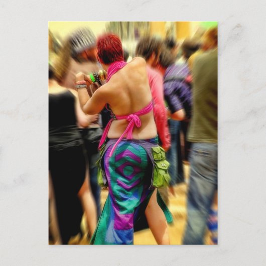 ダンスフロアの垣間葉書 ポストカード (正面)