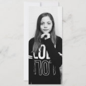 ダンスフロアディスコボールバースデーパーティーフォトチケット 招待状 (裏面)