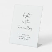 ダンスフロアモダンのグロースティックポスターをライトアップ 台座サイン (正面)