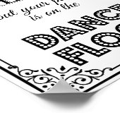 ダンスフロア座席配置プラン ウェディングまたはパーティー看板 ポスター (角)