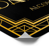 ダンスフロア結婚のサイン | Gatsbyアールデコ ポスター (角)