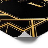 ダンスフロア結婚のサイン | Gatsbyアールデコ ポスター (角)