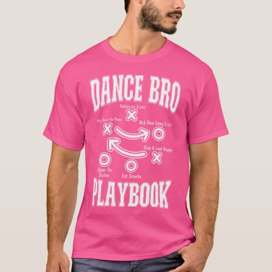 ダンスブラザープレイブックコンポおもしろい踊り誇りを持ったダ Tシャツ (正面)