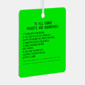 ダンスペアレントリマインダーバナナライム メタルオーナメント (正面右)