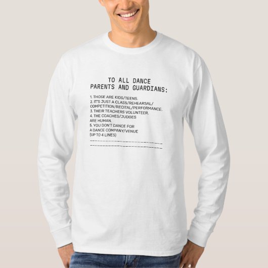 ダンスペアレントリマインダーAppleユニセックス長袖 Tシャツ (正面)