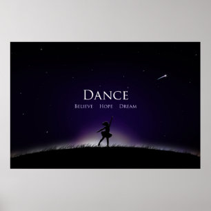 ダンスポスターダンスは希望に夢のバレリーナを信じます ポスター