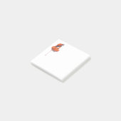 ダンスポーズのオレンジフラミンゴ ポストイット (アングル)