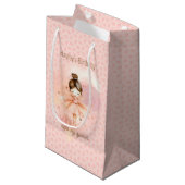 ダンスマイスピリッツのピンクバレリーナ スモールペーパーバッグ (正面アングル)