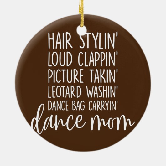 ダンスママお気に入りのママ踊りバッグ繰入' セラミックオーナメント (裏面)