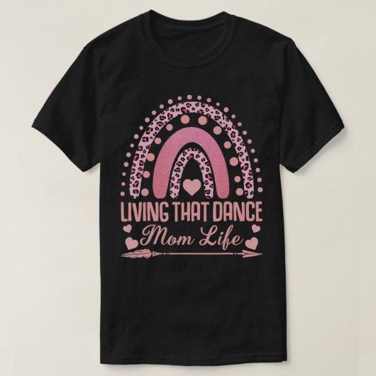 ダンスママライフ レパード レインボー マザー Tシャツ (デザイン正面)