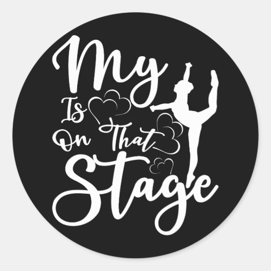 ダンスママTee私のハートは、そのステージダンスReci ラウンドシール (正面)