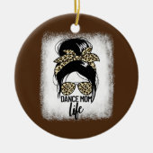 ダンスマムライフメッシーブンバレリーナマムギフトダンス セラミックオーナメント (正面)