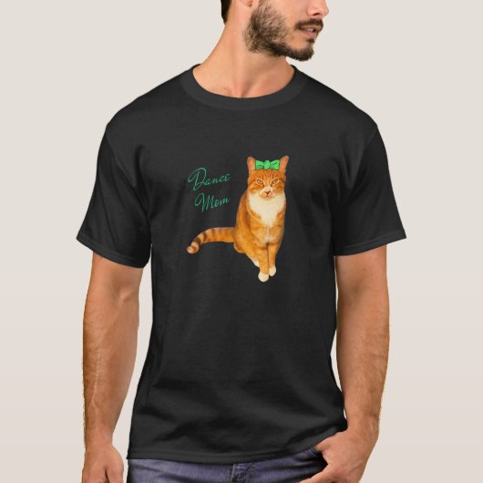 ダンスマム オレンジ アビー 猫 Tシャツ (正面)