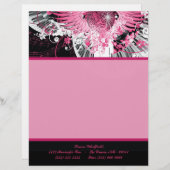 ダンスミュージックディスコボールピアノのレターヘッド文房具 レターヘッド (正面/裏面)