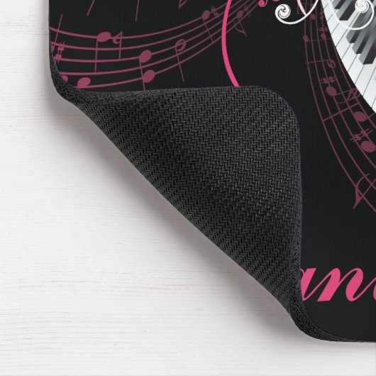 ダンスミュージックディスコボールピアノパーソナライズされたマウスパッド マウスパッド (コーナー)