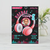 ダンスミュージック バースデーパーティー招待状バージョン 招待状 (スタンド正面)