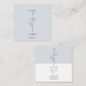 ダンスモダンスタジオイラストレーション スクエア名刺 (正面/裏面)