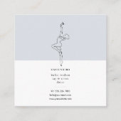 ダンスモダンスタジオイラストレーション スクエア名刺 (裏面)