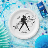 ダンスモダン誕生日 ペーパープレート (パーティー)
