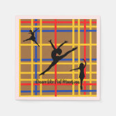 ダンスライクピートモンドリアンアモダンート スタンダードカクテルナプキン (正面)