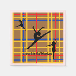 ダンスライクピートモンドリアンアモダンート スタンダードカクテルナプキン