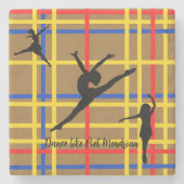 ダンスライクピートモンドリアンアモダンート ストーンコースター (正面)