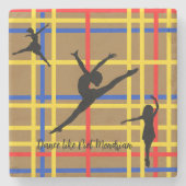 ダンスライクピートモンドリアンアモダンート ストーンコースター (正面)