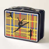 ダンスライクピートモンドリアンアモダンート メタルランチボックス (正面)