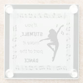 ダンスラバーズミュージックラバーズ感動的ライフ引用文 ガラスコースター (裏面)