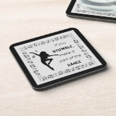 ダンスラバーズミュージックラバーズ感動的ライフ引用文 コースター (左側)