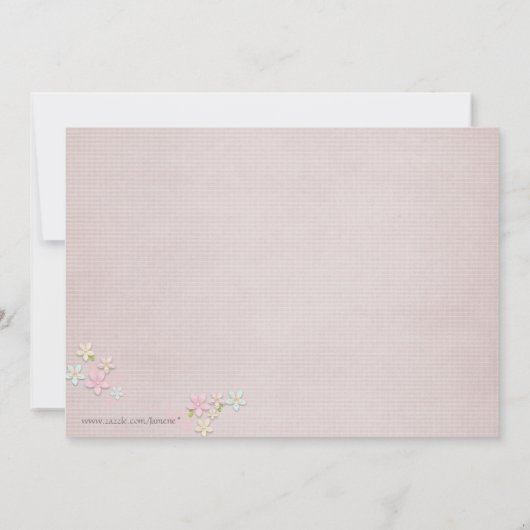 ダンスリサイお洒落タルガールの写真の招待状 招待状 (裏面)