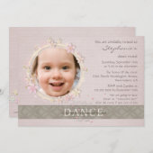 ダンスリサイお洒落タルガールの写真の招待状 招待状 (正面/裏面)