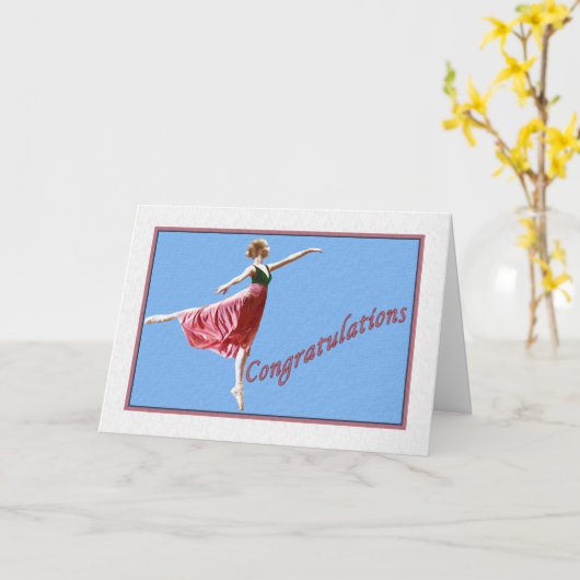 ダンスリサイタルおめでとうございます カード (黄色い花)