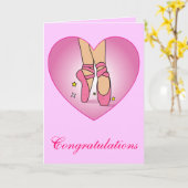 ダンスリサイタルおめでとうカード カード (黄色い花)