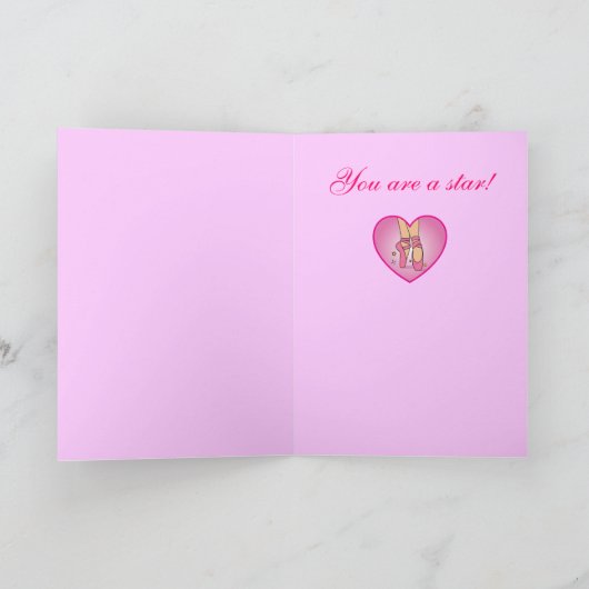 ダンスリサイタルおめでとうカード カード (内部)