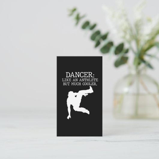 ダンスリサイタルダンサー卒業クール踊り少年 名刺 (スタンド正面)