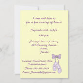 ダンスリサイタルバレリーナ 招待状 (裏面)