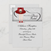 ダンスリサイタルポストカード招待状 インビテーションポストカード (正面/裏面)