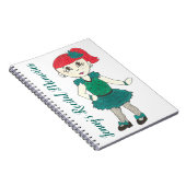 ダンスリサイタル思い出パーソナライズされたタップダンスガール ノートブック (右側)