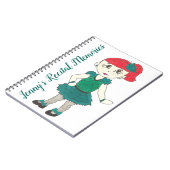 ダンスリサイタル思い出パーソナライズされたタップダンスガール ノートブック (左側)