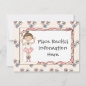 ダンスリサイタル招待状 招待状 (裏面)