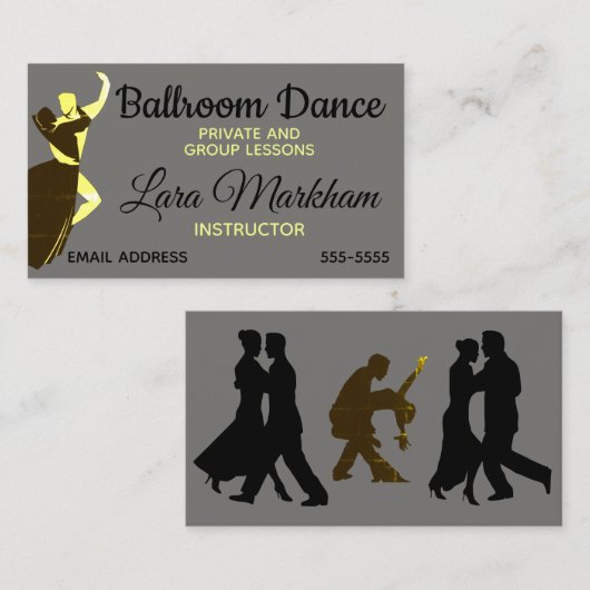 ダンスレッスン 名刺 (正面/裏面)