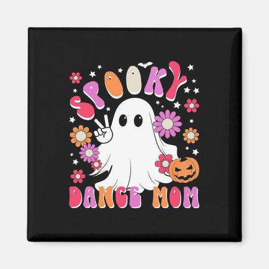 ダンス不気味マママハロウィーンダンサーママ踊りママ マグネット (正面)