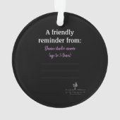 ダンス両親オーディエンスエチケットLavender Acrylic オーナメント (裏面)