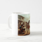 ダンス伝統的モチーフのマグカップ コーヒーマグカップ (正面左)