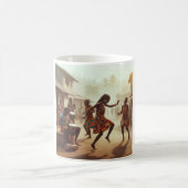 ダンス伝統的モチーフのマグカップ コーヒーマグカップ (中央)