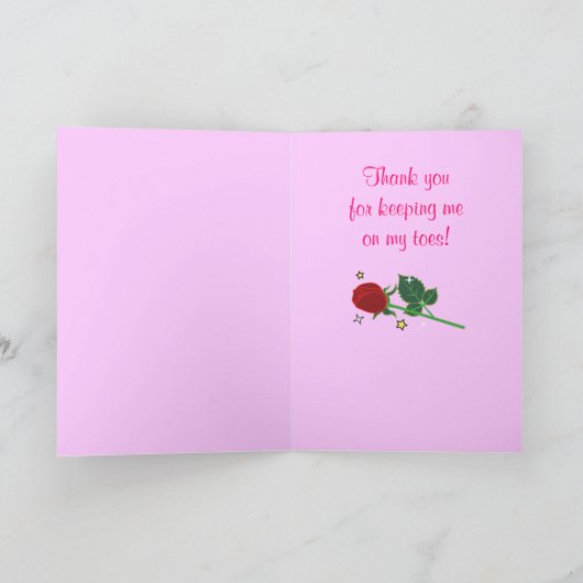 ダンス先生ありがとうございますカスタマイズ可能なカード サンキューカード (内部)