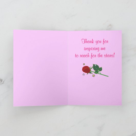 ダンス先生ありがとうございますカスタマイズ可能なカード サンキューカード (内部)